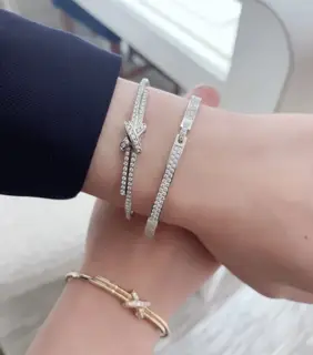 Chaumet cross-over diamond bracelet