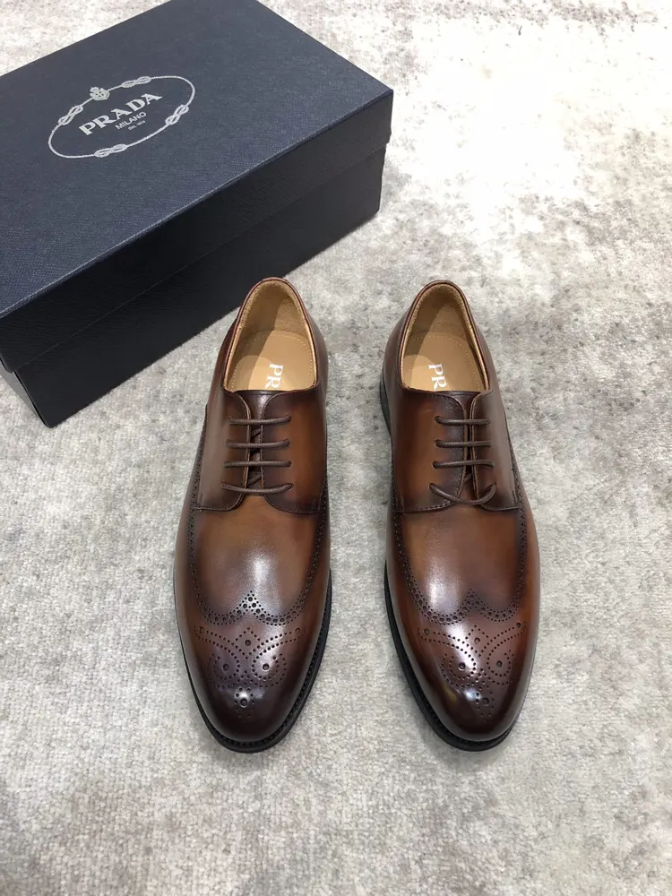 Prada men’s high-end leather shoes