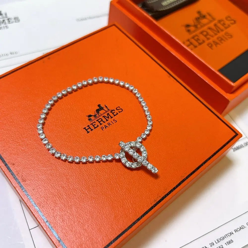 New Hermès bracelet thickened platinum version. High-end precision version