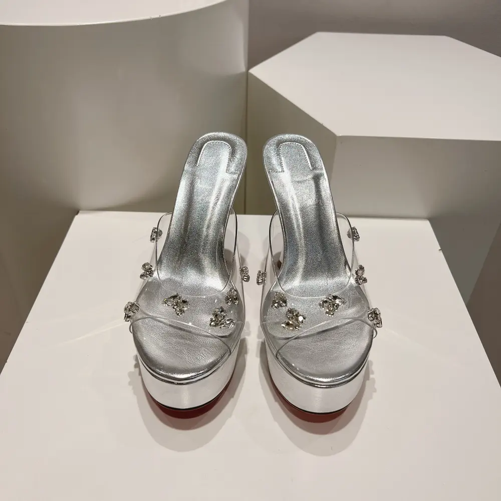 Christian Louboutin classic DEGRAQUEEN crystal high heels~
