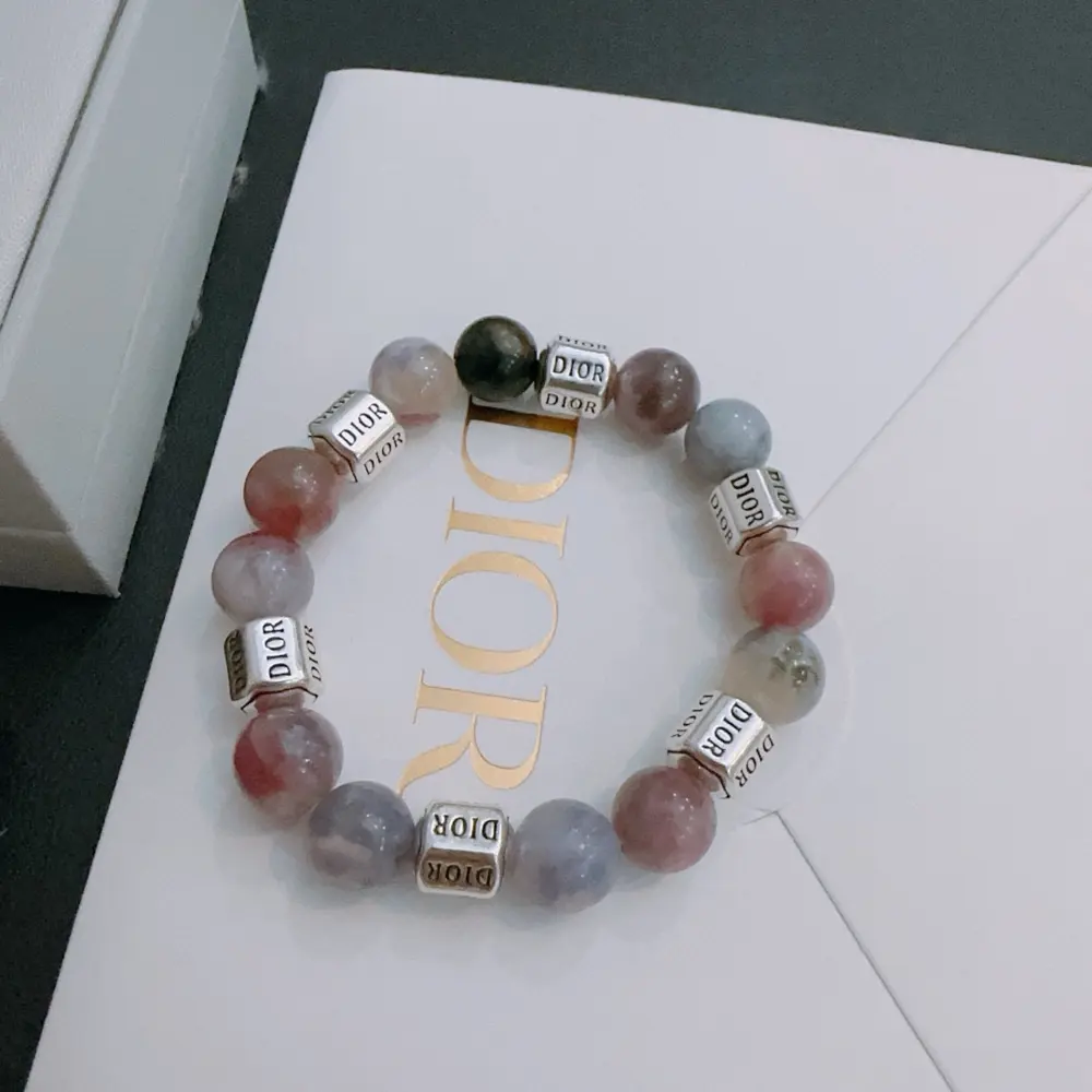DIOR Multi-element agate Thai silver style bracelet