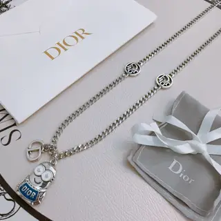 Dior necklace couple style rock punk Thai silver style retro elements trendy and versatile