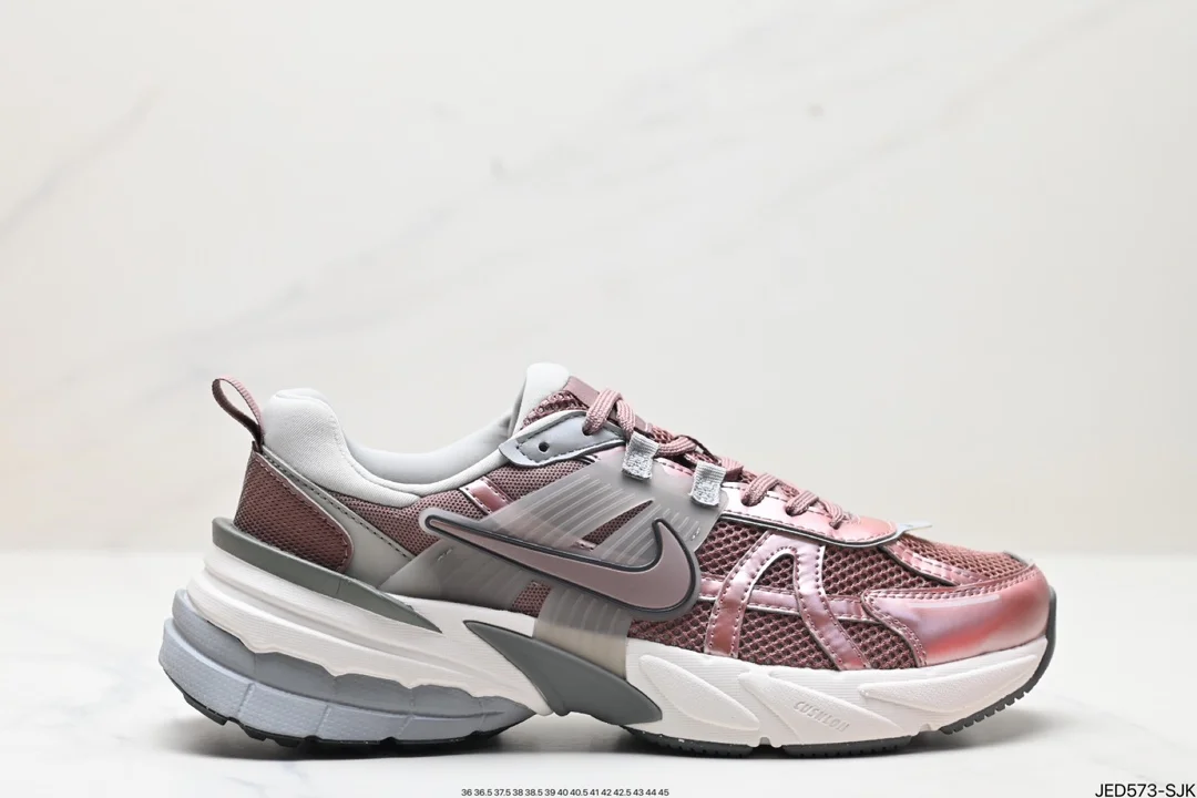 Nike V2K RUN running shoes retro style mesh breathable sports shoes gray and silver tight FD0736-104