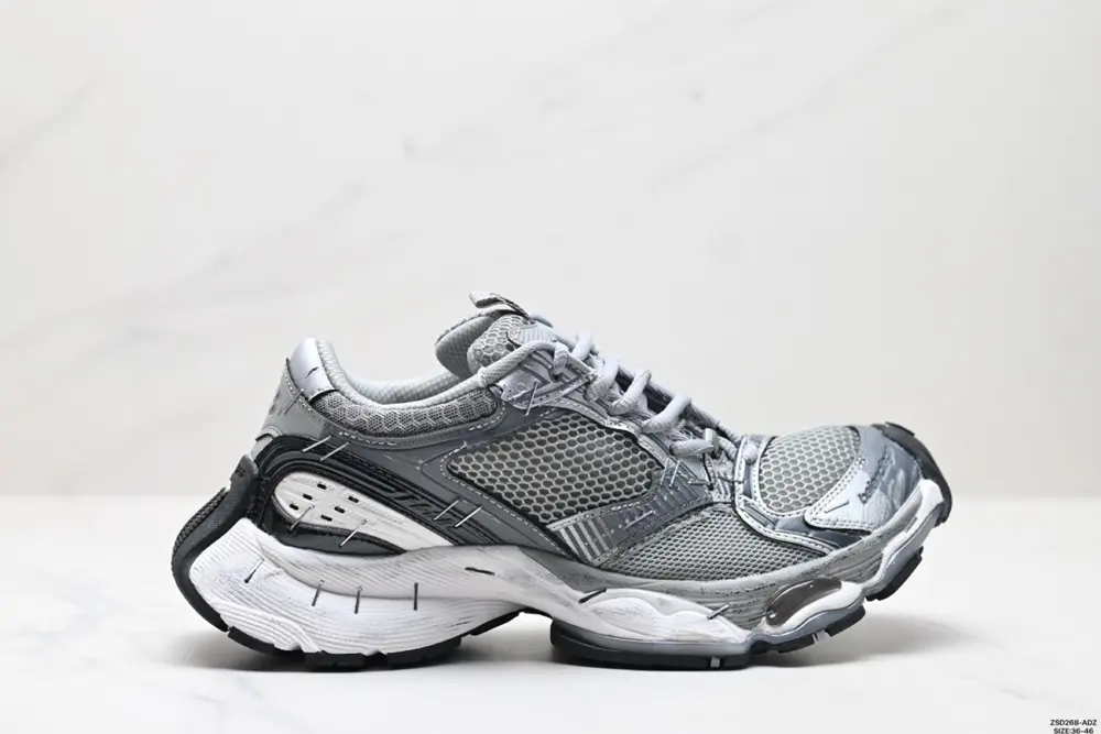 Balenciaga Stapler Shoes Staples Round Toe Lace-up Low-top Daddy Shoes 803682