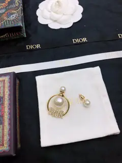 DIOR tassel earrings The same brass material as the counter