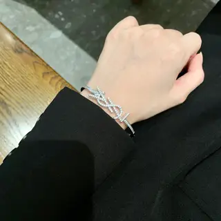 Yves Saint Laurent diamond bracelet with letters