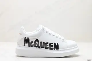 Italian luxury brand Alexander McQueen Sole Leather Sneakers low-top fashion thick-soled