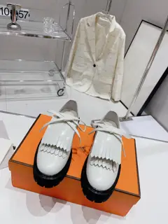 Hermes thick-soled tassel loafers Mary Jane shoes are simple