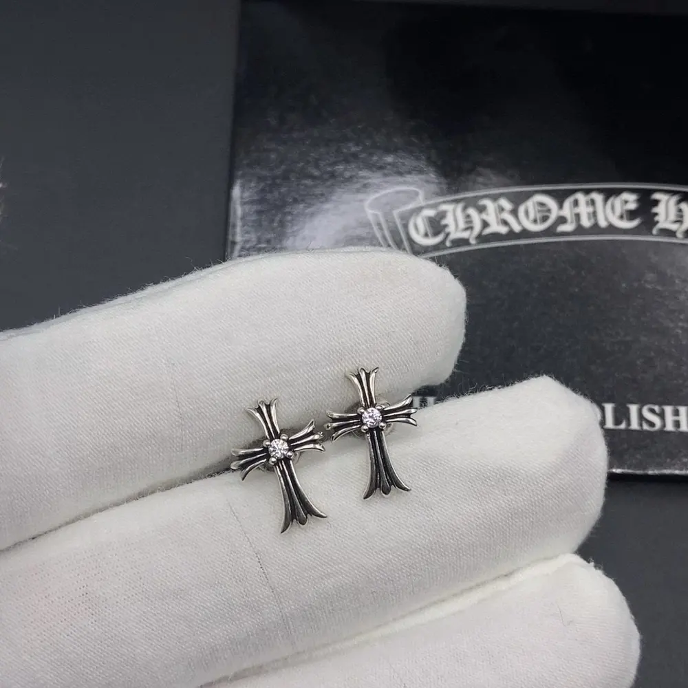 Chrome Hearts classic vintage cross earrings