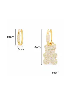Apm monaco gold asymmetrical bear earrings are a fashionable and personalized gift for your