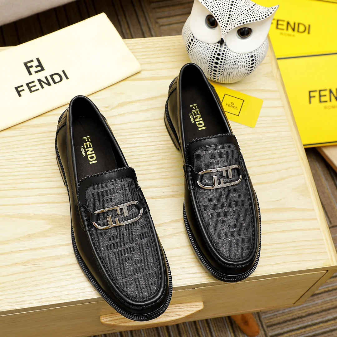 Fendi men’s formal leather shoes Classic series not to be missed The first layer