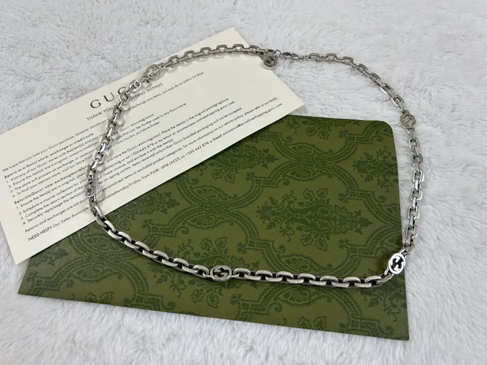 Gucci 6G necklace old style Length: 60CM