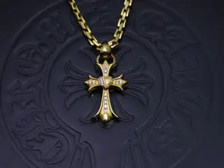 Chrome Hearts Chloro Heart Gold Heart Vine Diamond 22k Necklace