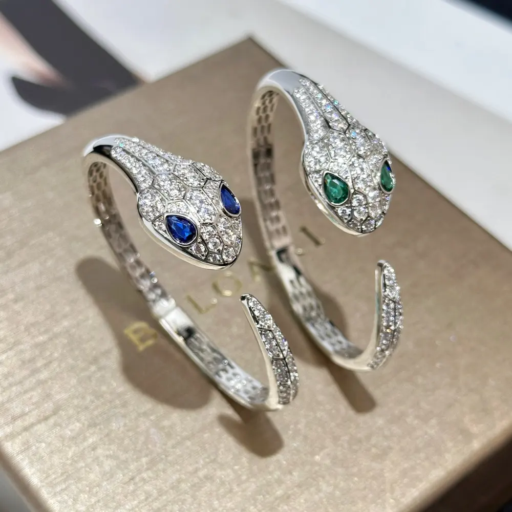 Bvlgari Seiko version len diamond-shaped double-headed snake bracelet