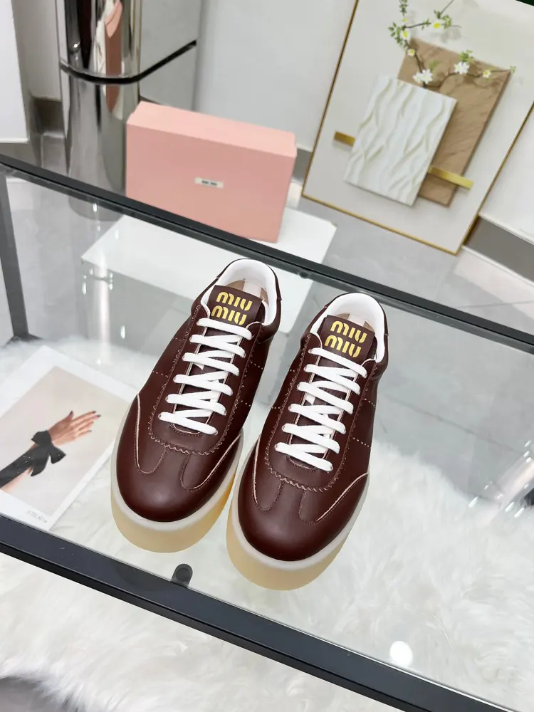Miu Miu Miu casual white shoes are so beautiful