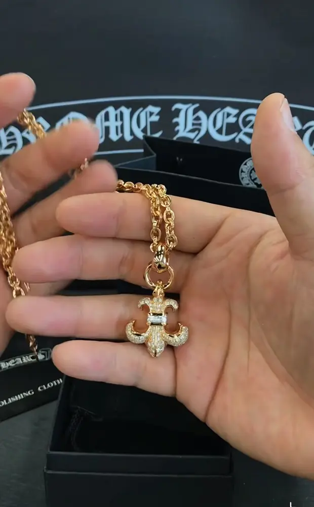 Chrome Hearts gold necklace