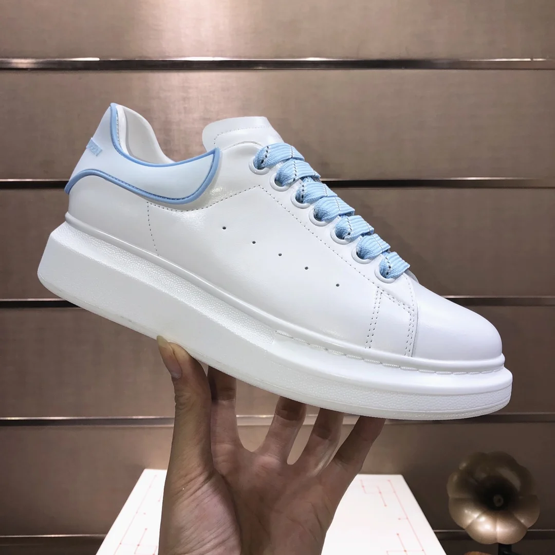 McQueen couple thick-soled series white shoes