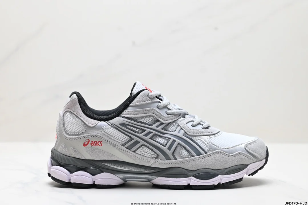 ASICS GEL-NYC breathable mesh upper with some synthetic leather material uses new AHAR+ 1201A789-750