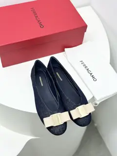 Salvatore Ferragamo new retro flat witch shoes grandma shoes