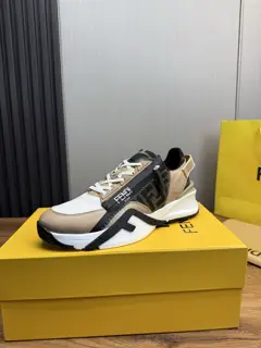 Fendi fashion casual men’s shoes Using original cowhide + breathable mesh lining +