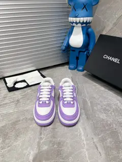 Chanel full leather casual white shoes sports skateboard shoes are loved by internet