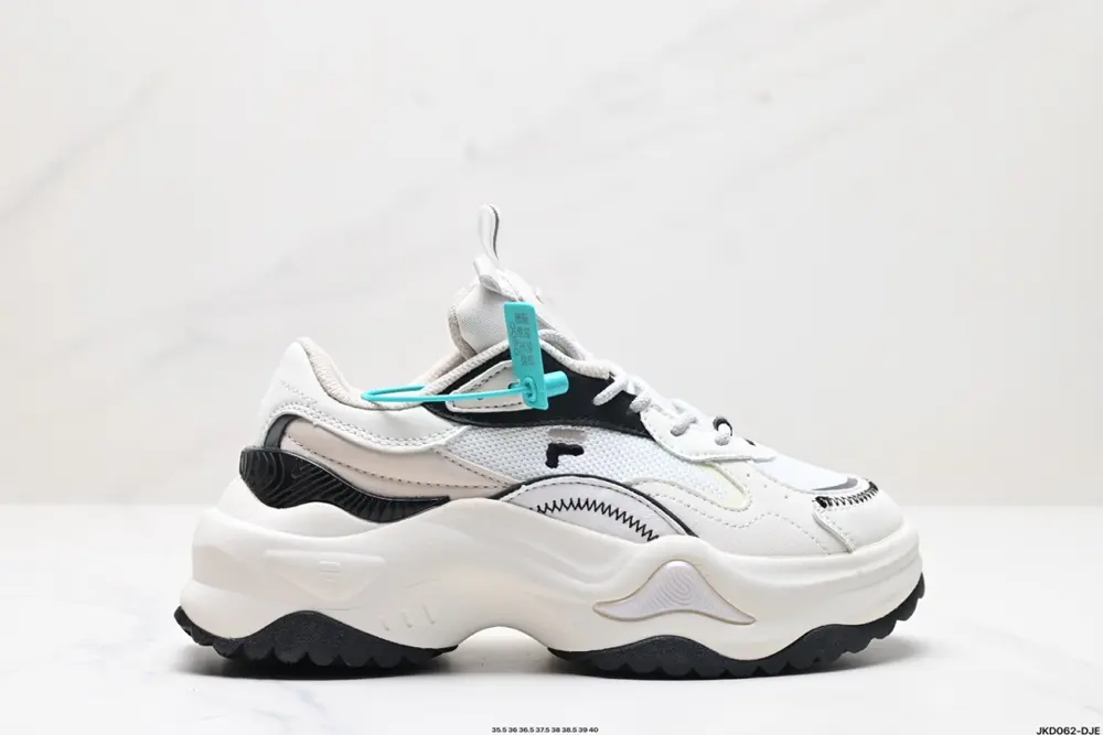 FILA FUSION BIANCO|I Hard Candy II Fabric Synthetic Leather Thick Sole Wear-resistant T12W331301FNS
