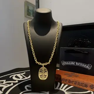 Chrome Hearts gold necklace