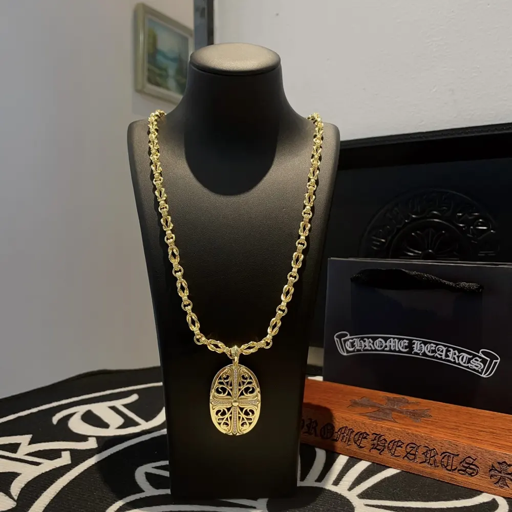 Chrome Hearts gold necklace