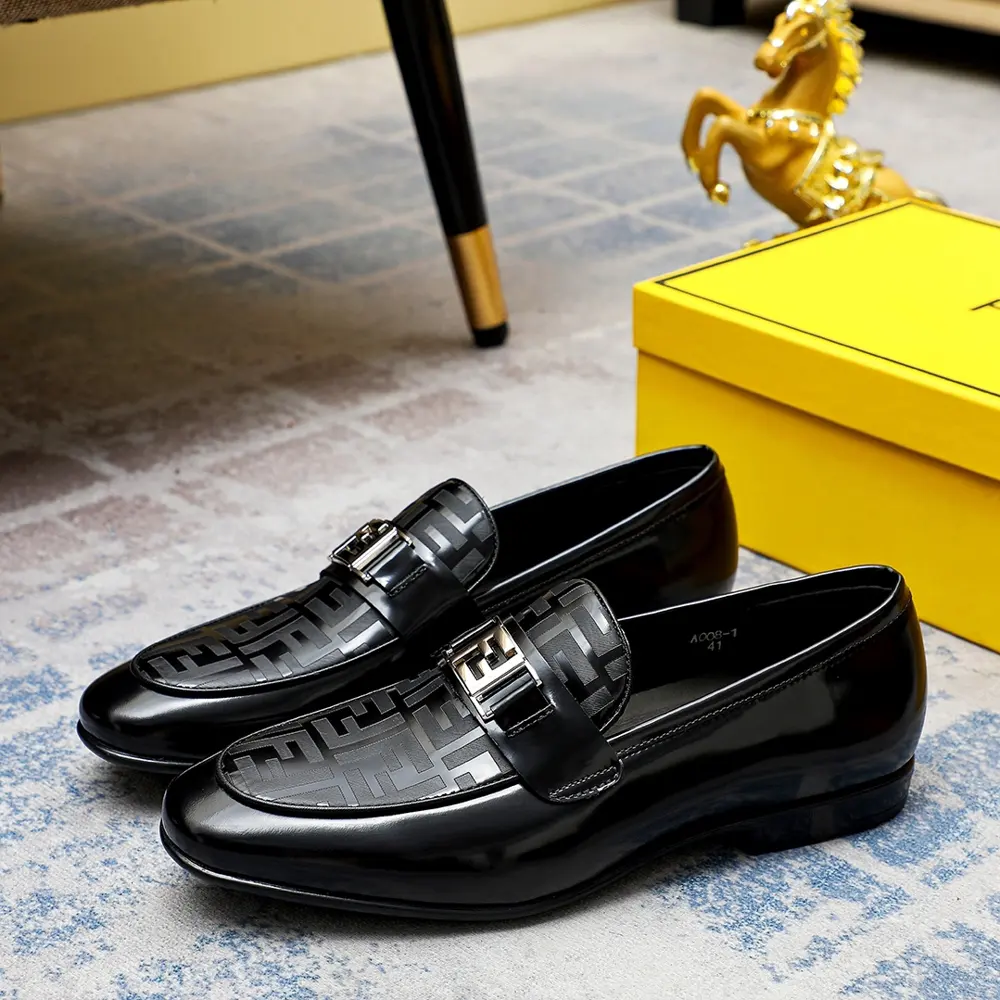 FENDI men’s formal leather shoes Classic series not to be missed The