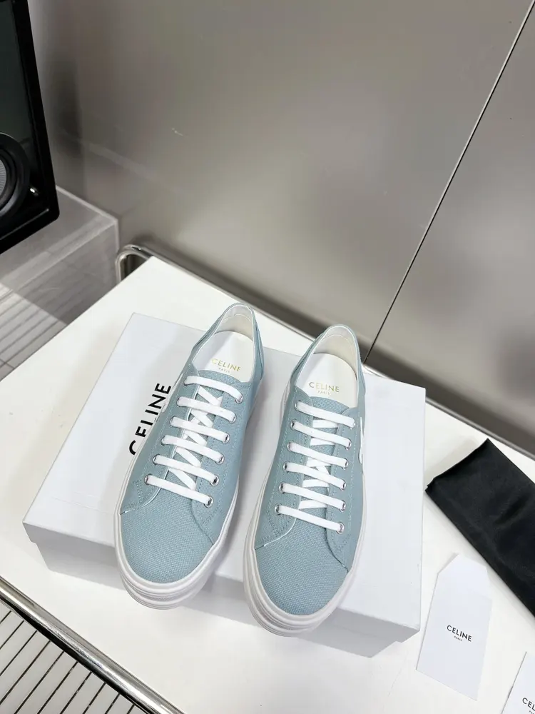 Celine patchwork leather canvas shoes