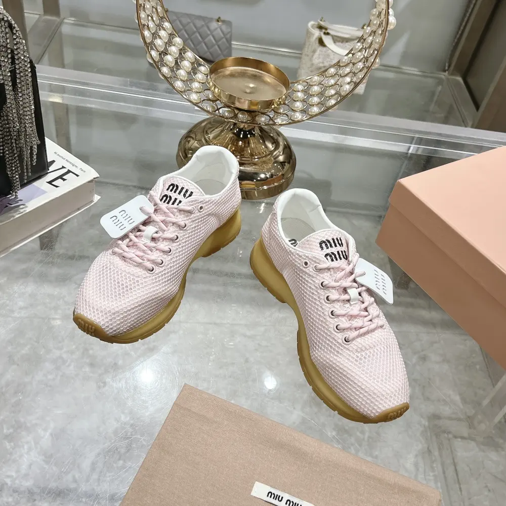 MiuMiu breathable mesh casual shoes