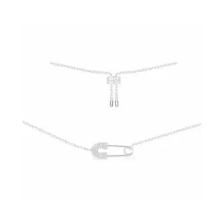 Apm monaco new silver small pin necklace