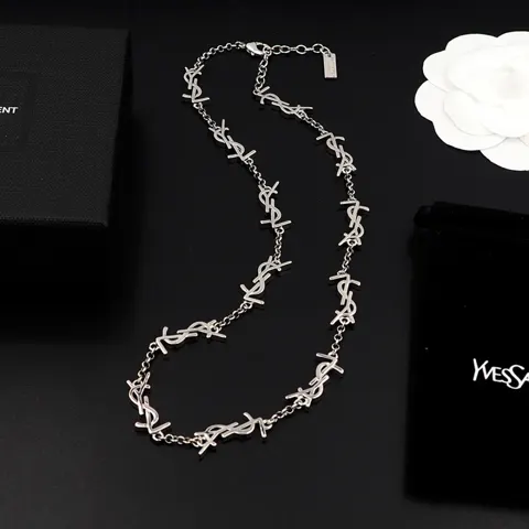 Yves Saint Laurent letter necklace