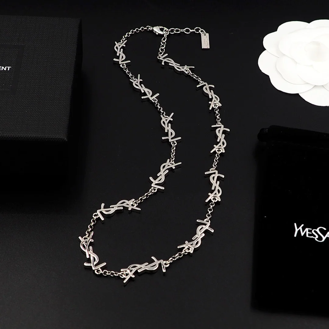 Yves Saint Laurent letter necklace