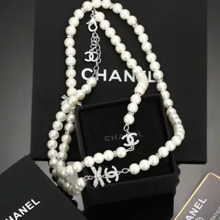 Chanel 100th Anniversary Pearl Necklace and Clavicle Chain