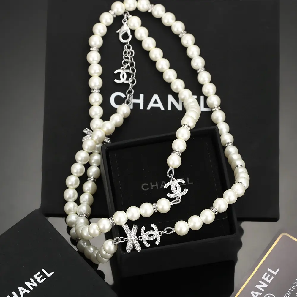 Chanel 100th Anniversary Pearl Necklace and Clavicle Chain