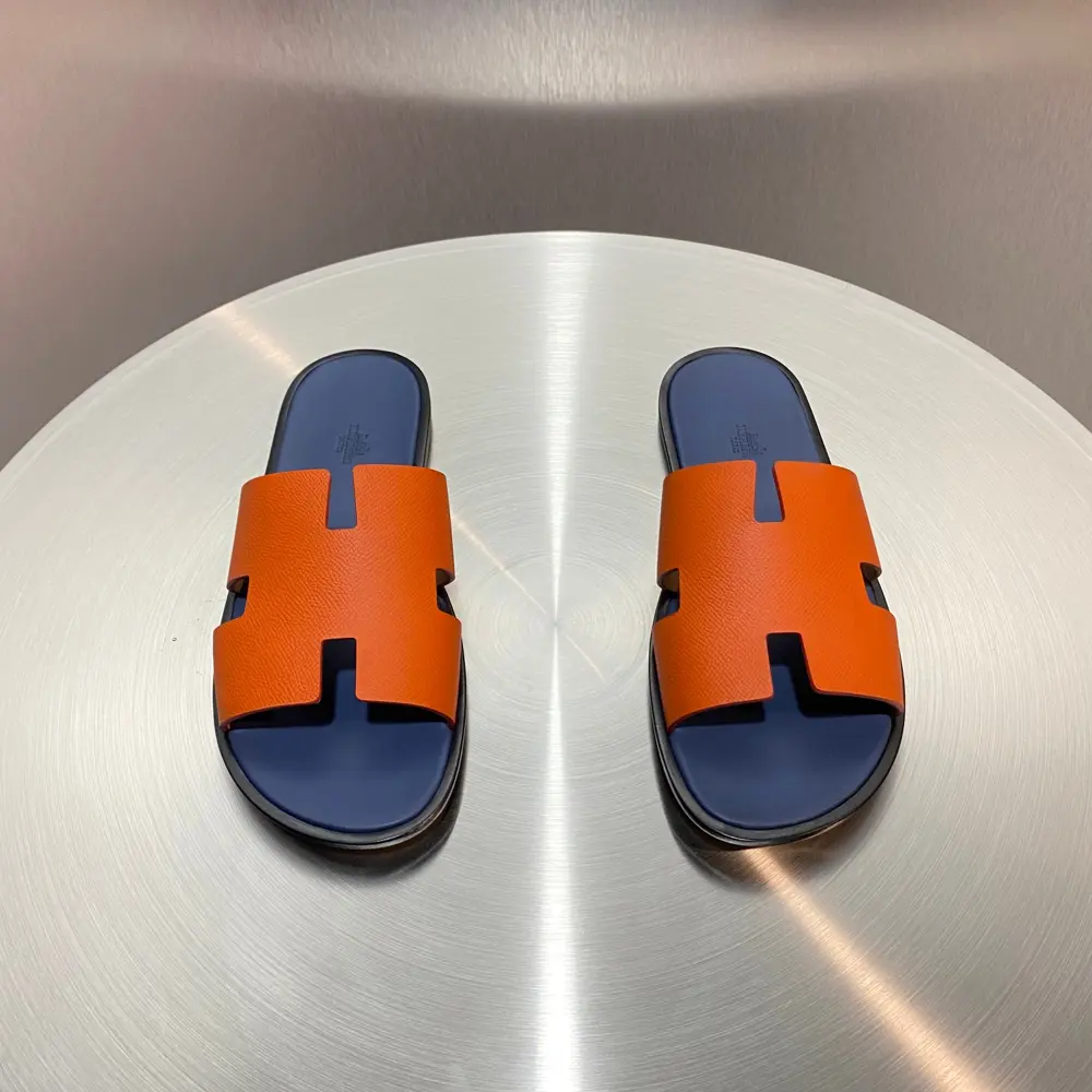 Hermès Classic H Slippers ~ High-end men’s sandals• beach shoes slippers ~ counter