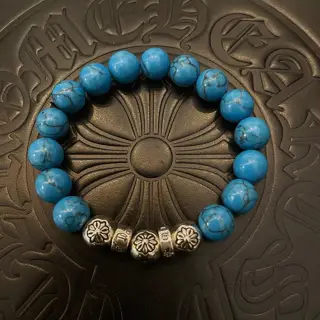 Chrome Hearts classic retro multi-element blue turquoise bracelet