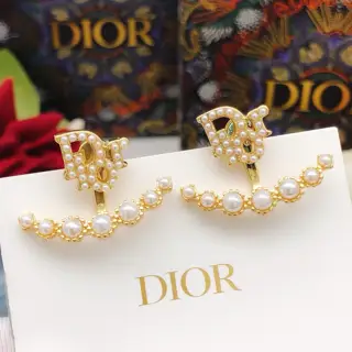 dior diamond-studded Beidao Seven Stars new model letter Dior earrings Consistent with the