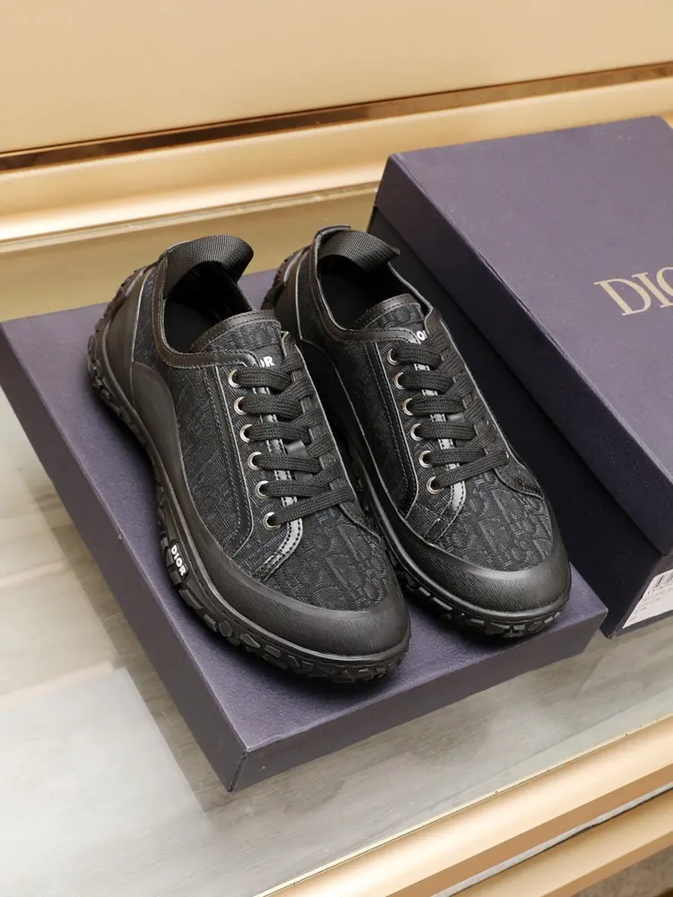 Dior classic casual shoes Italian original brand totem cloth sewn with brand cloth label