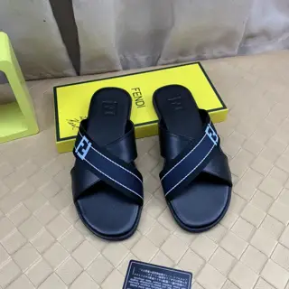 Fendi slippers imported original webbing