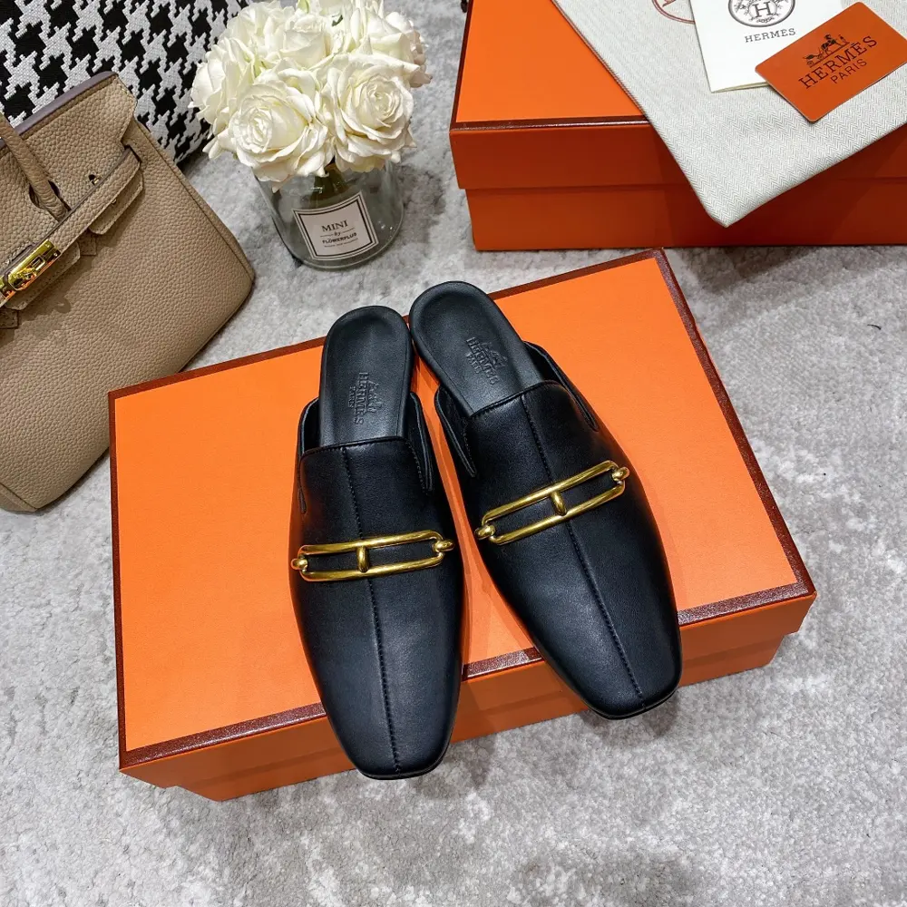 Hermès Muller flat-bottomed half-slippers