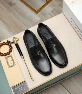 Gucci formal leather shoes Italy imported cowhide + top imported water-dyed cowhide lining