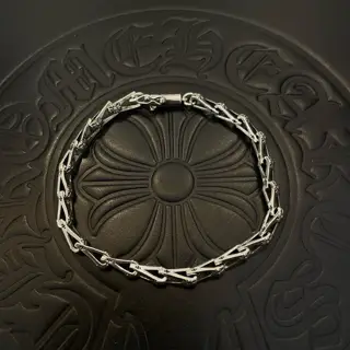 Chrome Hearts classic distressed vintage cross bracelet