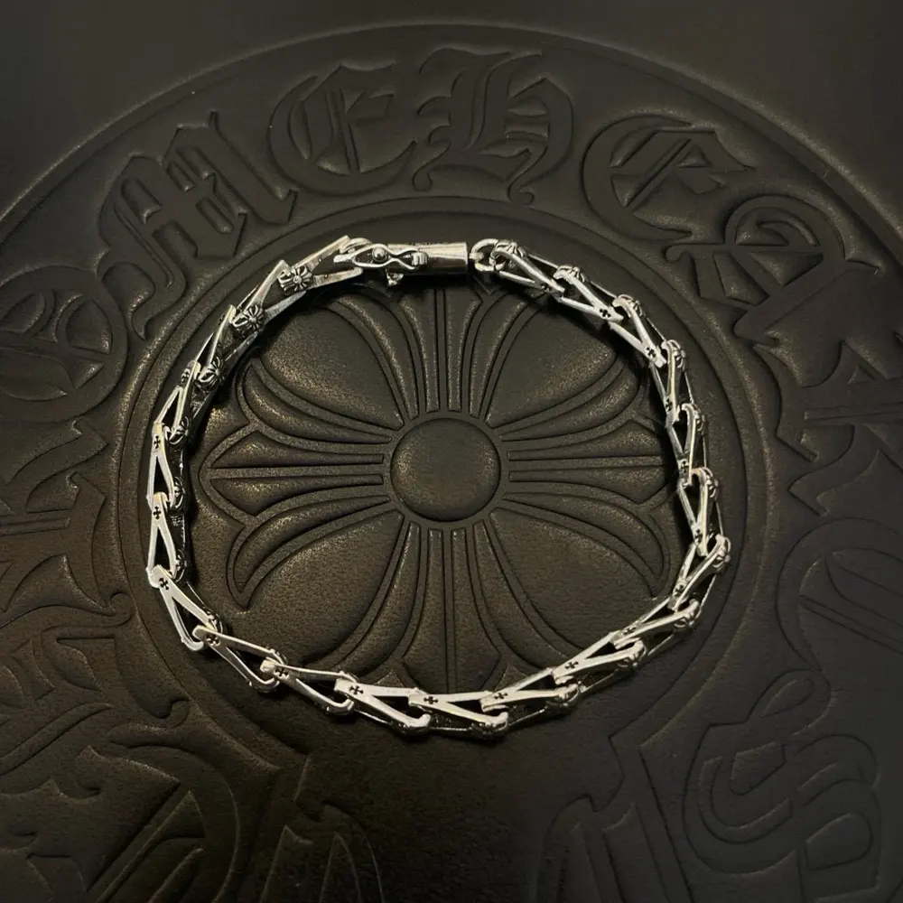 Chrome Hearts classic distressed vintage cross bracelet