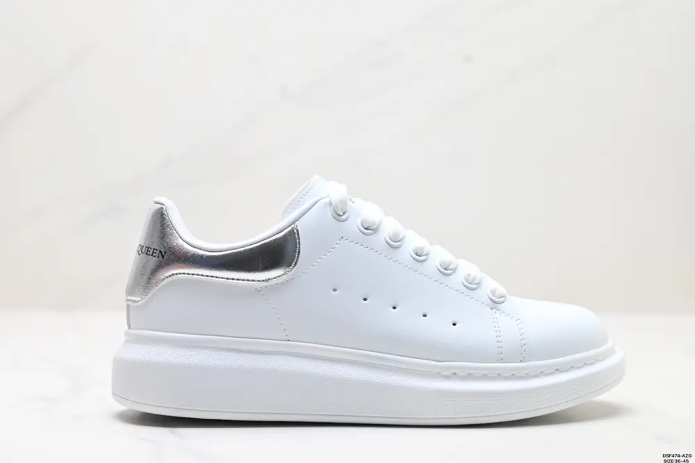 Italian luxury brand Alexander McQueen Sole Leather Sneakers low-top fashion thick-soled 553770