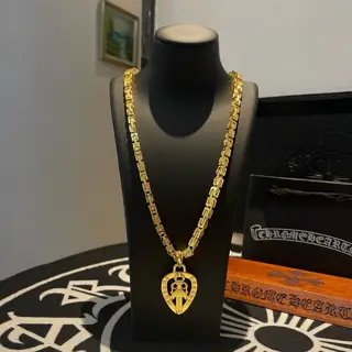 Chrome Hearts Cross Heart Necklace