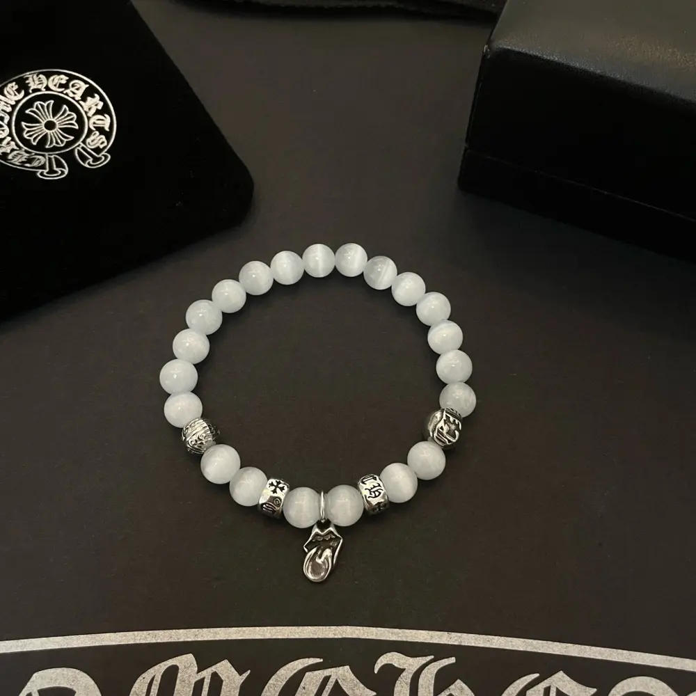Chrome Hearts classic retro white cat’s eye multi-element bracelet