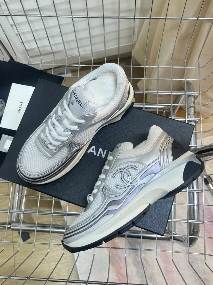 Chanel Spring Vacation Series Latest Casual Sports Shoes Silver