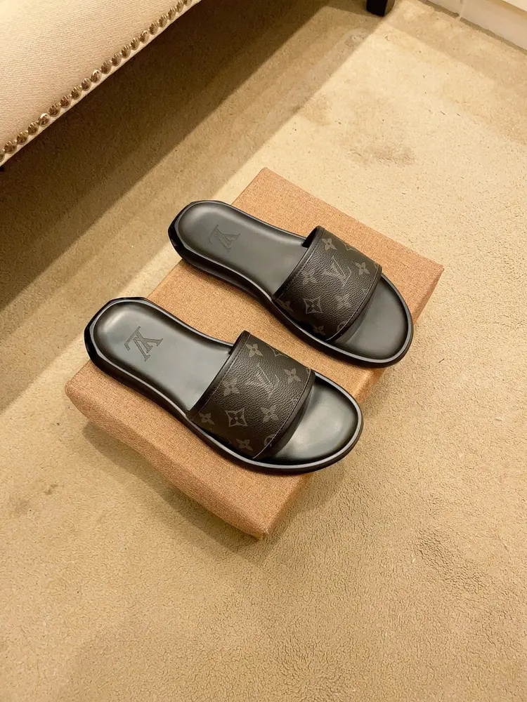 Louis Vuitton slippers are custom-made with original molds